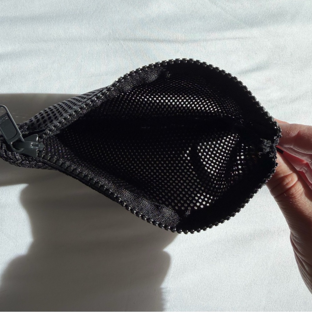 Dagne Dover Air Mesh Black Pouch Wristlet - Picture 8 of 12